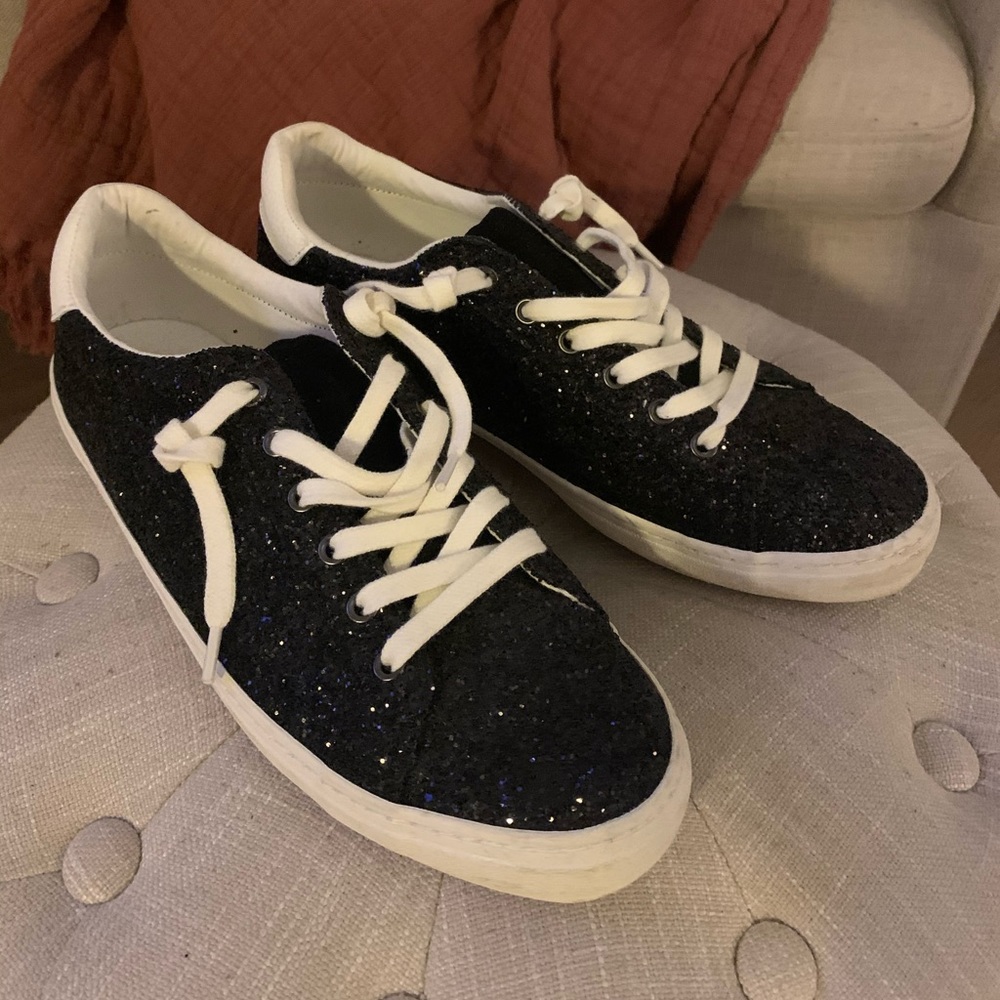 Black sparkly sneaker